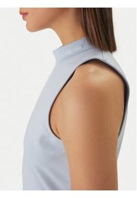 Calvin Klein Jeans Sukienka codzienna Interlock Mock LV047F260G Niebieski Slim Fit. Okazja: na co dzień. Kolor: niebieski. Materiał: syntetyk. Typ sukienki: proste. Styl: casual #6