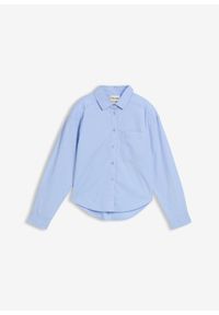 bonprix - Koszula oversize z czystej bawełny. Kolor: niebieski. Materiał: bawełna #1