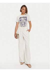 Weekend Max Mara T-Shirt 2425976031 Écru Regular Fit. Materiał: bawełna