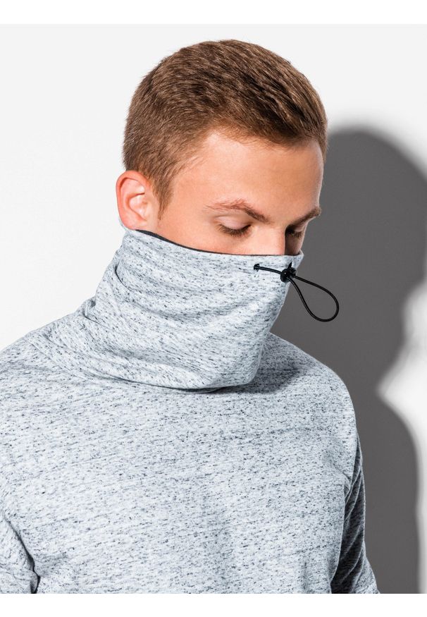 Szara bluza Ombre Clothing ze stójką