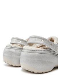 Crocs Klapki Classic Platform Glitter Lined Clog W 210413 Srebrny. Kolor: srebrny. Obcas: na platformie #7