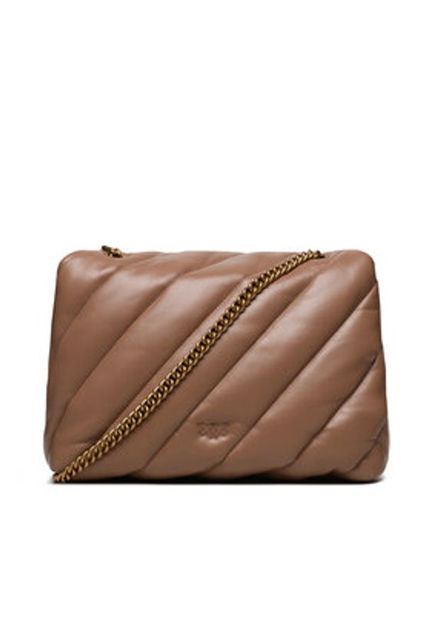 Pinko - PINKO Torebka Love Big Puff Cl . AI 23-24 PLTT 100037 A0F2 Brązowy. Kolor: brązowy. Materiał: skórzane
