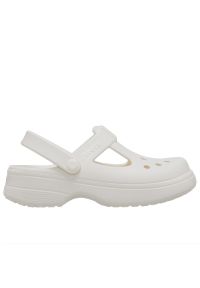 Klapki młodzieżowe Crocs Classic Mary Jane Clog 210615-0WV - białe. Kolor: biały. Materiał: materiał. Obcas: na platformie. Styl: młodzieżowy