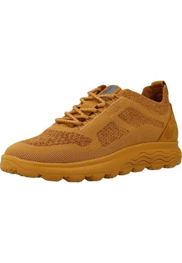 Tenisówki Geox Model D Spherica Kolor żółty. Kolor: żółty. Materiał: tkanina, skóra
