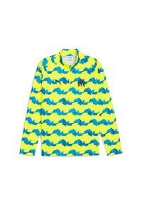 Puma - Dres rozgrzewkowy 1/4 zamka OM 2025/26. Kolor: żółty. Materiał: dresówka. Sport: piłka nożna #1