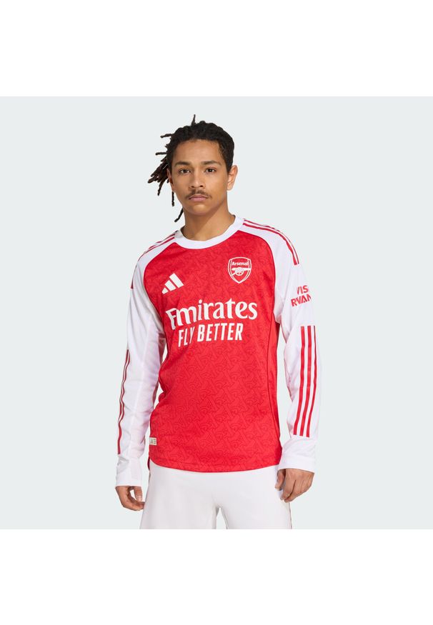 Adidas - Koszulka Arsenal 25/26 Long Sleeve Home Authentic. Kolor: wielokolorowy, biały, czerwony. Długość rękawa: długi rękaw. Sport: piłka nożna