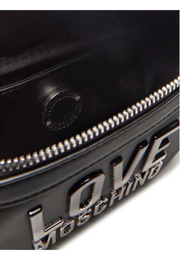 Love Moschino - LOVE MOSCHINO Saszetka nerka JC4259PP0MKD000B Czarny. Kolor: czarny. Materiał: skóra