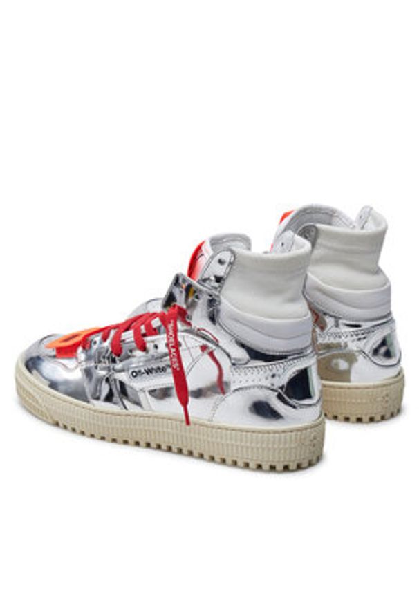 OFF-WHITE - Off-White Sneakersy OMIA065F22LEA0067272 Srebrny. Kolor: srebrny. Materiał: skóra