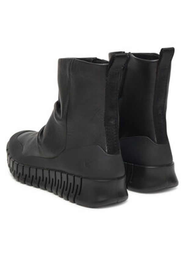 ecco - ECCO Botki Gruuv Pull On Mid FashiOn 21831351052 Czarny. Kolor: czarny. Materiał: skóra