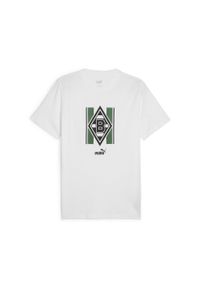 Puma - Męska koszulka ftblCULTURE Borussia Mönchengladbach PUMA White. Kolor: biały. Materiał: guma. Wzór: nadruk. Sport: piłka nożna