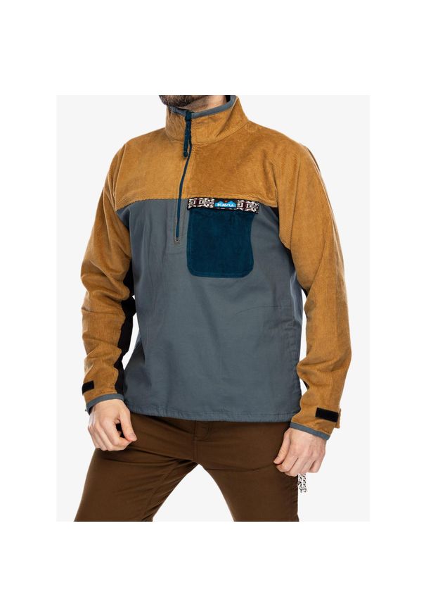 KAVU - Bluza bez kaptura męska Kavu Throwshirt Flex. Typ kołnierza: bez kaptura. Kolor: brązowy