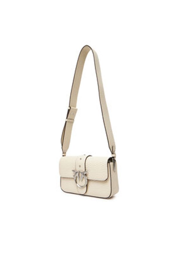 Pinko - PINKO Torebka Love One Mini Slouchy Fl Al 25-26 PLTT 104340 A2JU Écru. Materiał: skórzane