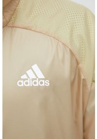 adidas Performance wiatrówka kolor beżowy przejściowa. Okazja: na co dzień. Kolor: beżowy. Materiał: materiał. Styl: casual #4