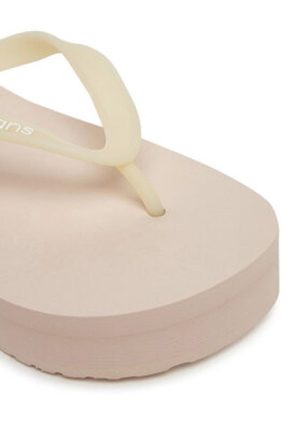 Calvin Klein Jeans Japonki Beach Sandal Flatform Tpu YW0YW01830 Beżowy. Kolor: beżowy