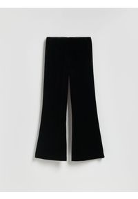 Reserved - Welurowe spodnie - czarny. Kolor: czarny. Materiał: welur #1