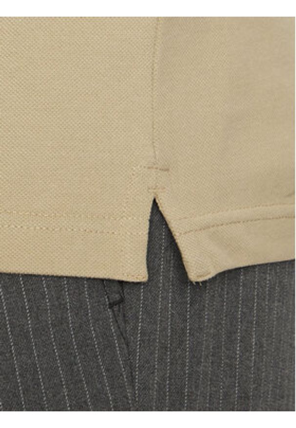 Calvin Klein Polo K10K111196 Beżowy Slim Fit. Typ kołnierza: polo. Kolor: beżowy. Materiał: bawełna