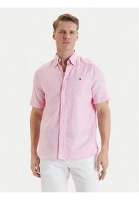 TOMMY HILFIGER - Tommy Hilfiger Koszula MW0MW42450 Różowy Regular Fit. Kolor: różowy. Materiał: bawełna #1
