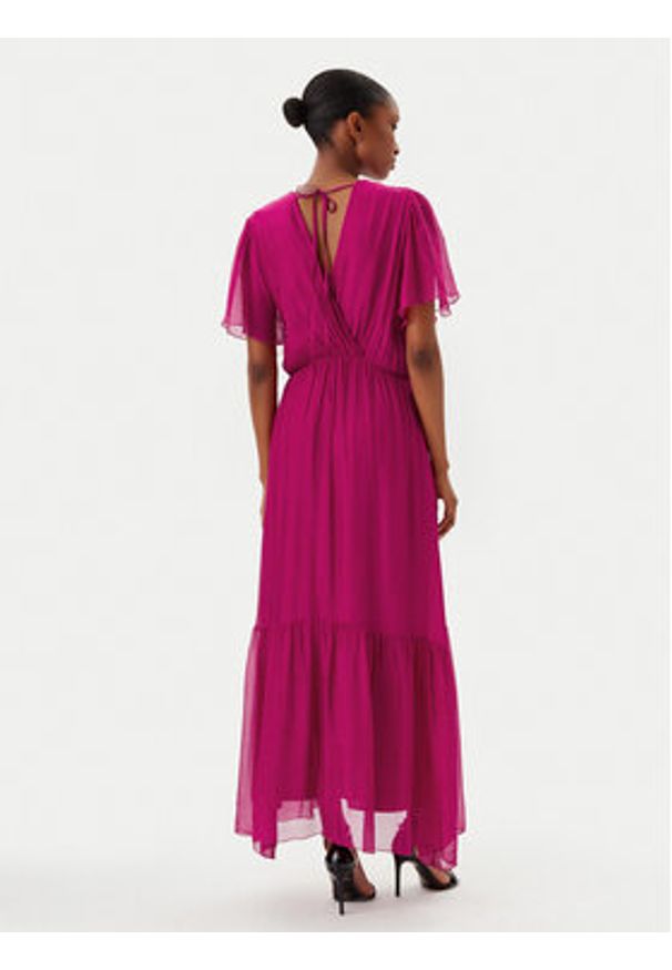 Haveone Sukienka letnia AFF-N006 Różowy Loose Fit. Kolor: różowy. Materiał: wiskoza. Sezon: lato