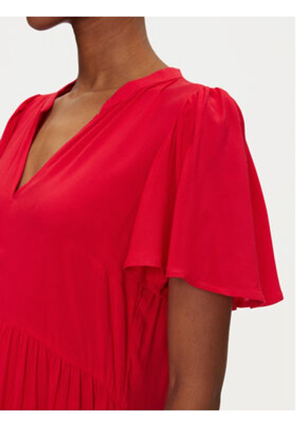 JDY Sukienka letnia Star 15257228 Czerwony Regular Fit. Kolor: czerwony. Materiał: wiskoza. Sezon: lato