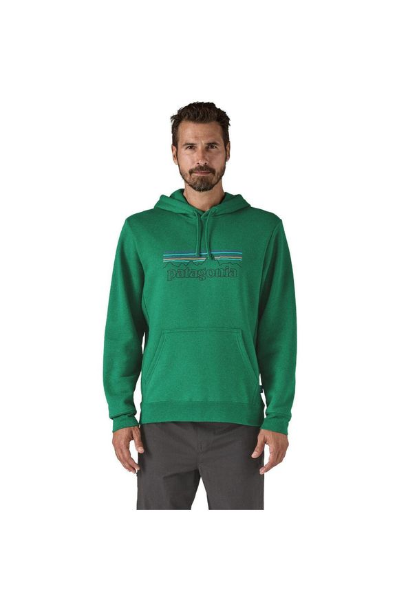 Patagonia - Bluza z kapturem męska P-6 Logo Uprisal Hoody. Typ kołnierza: kaptur. Kolor: zielony
