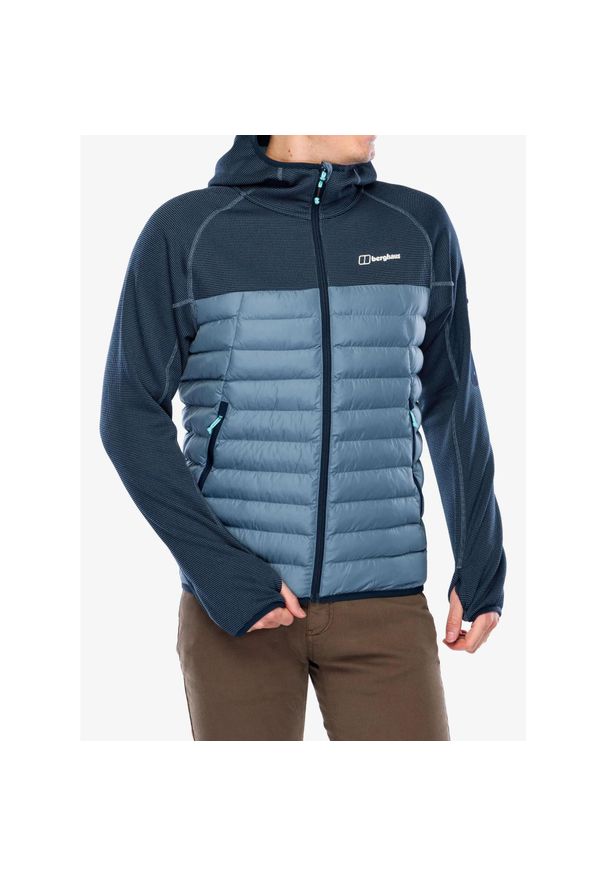 Kurtka hybrydowa męska Berghaus Urban Pravitale Hybrid. Kolor: niebieski. Materiał: puch. Sport: turystyka piesza