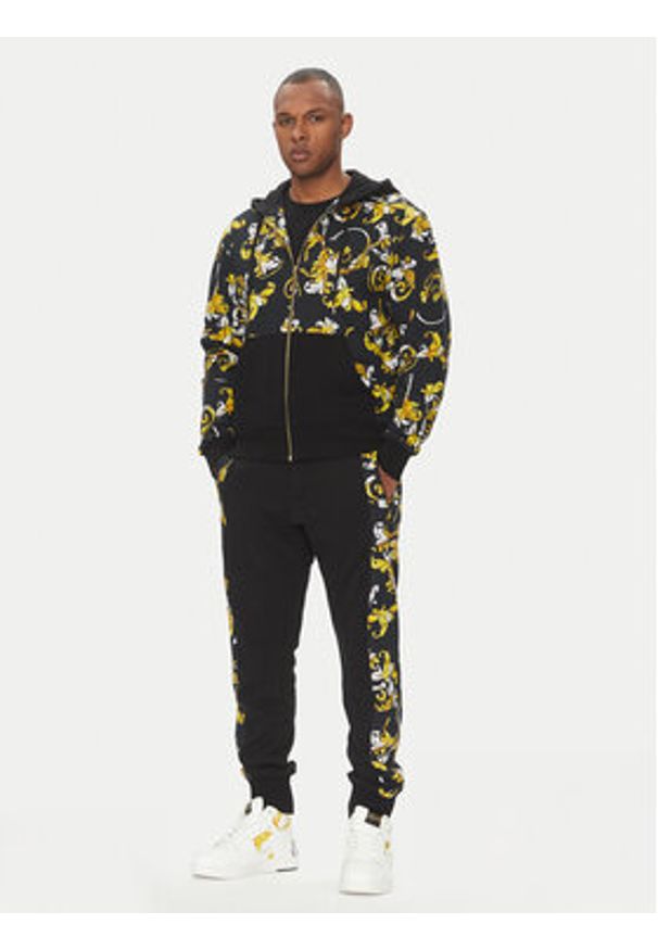 Versace Jeans Couture Spodnie dresowe 78GAA3C0 Czarny Regular Fit. Kolor: czarny. Materiał: bawełna