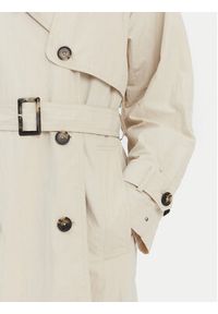 TOMMY HILFIGER - Tommy Hilfiger Trencz WW0WW45632 Beżowy Oversize. Kolor: beżowy. Materiał: syntetyk #6