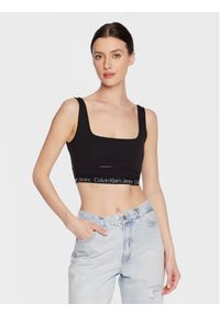 Calvin Klein Jeans Biustonosz top J20J220772 Czarny. Kolor: czarny. Materiał: syntetyk, wiskoza
