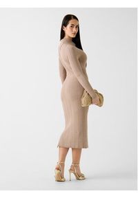 Guess Sukienka dzianinowa W6RK01 Z2YJ2 Beżowy Regular Fit. Kolor: beżowy. Materiał: wiskoza #2