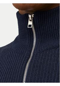 Jack & Jones Sweter Pannel 12258473 Granatowy Regular Fit. Kolor: niebieski. Materiał: bawełna #4