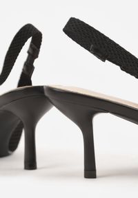 Born2be - Czarne Ażurowe Sandały na Niskiej Szpilce z Noskiem w Szpic Balnalia. Okazja: na co dzień, na spotkanie biznesowe, na ślub cywilny, do pracy, na wesele. Kolor: czarny. Wzór: ażurowy. Styl: casual, biznesowy, klasyczny, wizytowy #3