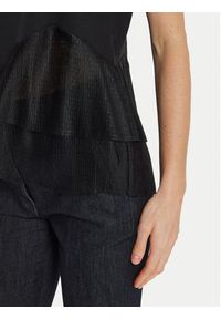 TwinSet - TWINSET T-Shirt 242TT2470 Czarny Regular Fit. Kolor: czarny. Materiał: bawełna #5