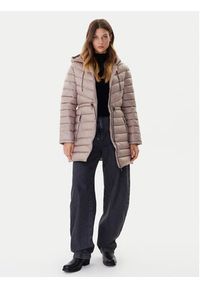 DKNY Płaszcz zimowy DLEMPV38 Beżowy Slim Fit. Kolor: beżowy. Materiał: syntetyk. Sezon: zima #6