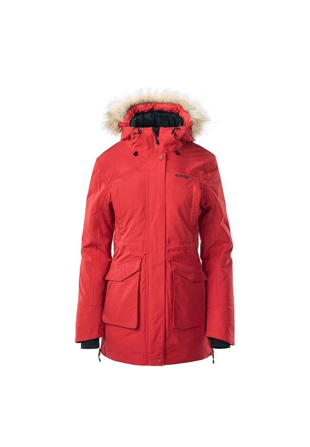 Hi-tec - Kurtka damska ocieplana Hi-Tec Lady Lasse - czerwona, Rozmiar L. Kolor: czerwony. Materiał: poliester, materiał. Sezon: zima