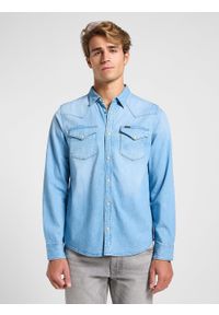 Lee - LEE MĘSKA KOSZULA JEANSOWA LEE REGULAR WESTERN SHIRT STARLIGHT WASH 112363914. Materiał: jeans
