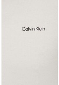 Calvin Klein t-shirt bawełniany kolor beżowy. Kolor: beżowy. Materiał: bawełna #2