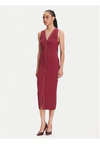 MICHAEL Michael Kors Sukienka dzianinowa MT5832533D Różowy Slim Fit. Kolor: różowy. Materiał: wiskoza #5