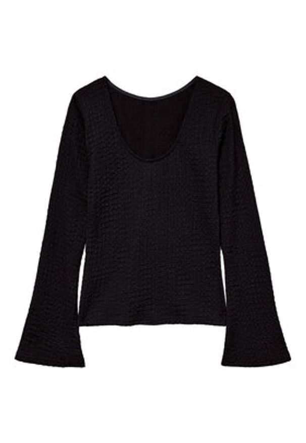Vero Moda Bluzka Cille 10334657 Czarny Slim Fit. Kolor: czarny. Materiał: syntetyk