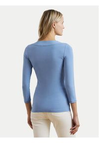 Lauren Ralph Lauren - LAUREN RALPH LAUREN Bluzka 200824366025 Błękitny Slim Fit. Kolor: niebieski. Materiał: wiskoza #4