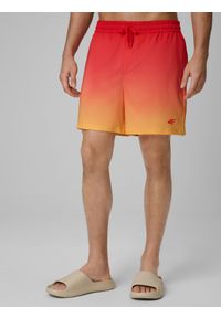 4f - 4F Spodenki plażowe boardshorty męskie - czerwone S. Kolor: czerwony. Materiał: materiał #2