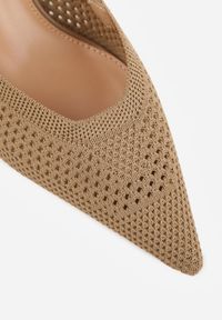 Renee - Ciemnobeżowe Ażurowe Sandały na Szpilce Slingback Erilise. Zapięcie: sprzączka. Kolor: beżowy. Wzór: ażurowy. Obcas: na szpilce. Styl: elegancki #2