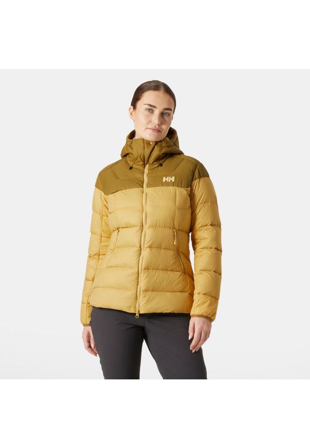 Damska kurtka z kapturem Helly Hansen Verglas Glacier. Typ kołnierza: kaptur. Kolor: żółty. Materiał: syntetyk, puch