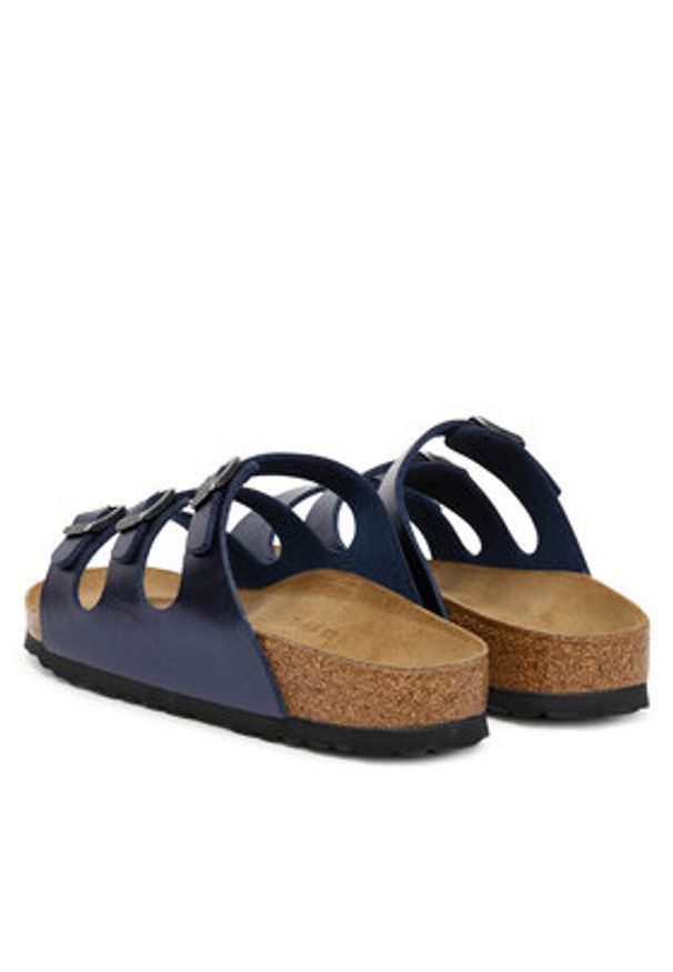 Birkenstock Klapki Florida 1030316 Granatowy. Kolor: niebieski. Materiał: skóra