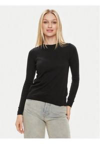Vero Moda Sweter Silky 10268010 Czarny Regular Fit. Kolor: czarny. Materiał: wiskoza
