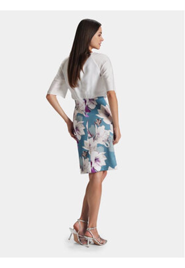 Swing Sukienka koktajlowa 5AG09300 Kolorowy Slim Fit. Materiał: syntetyk. Wzór: kolorowy. Styl: wizytowy