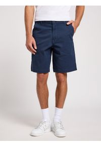 Lee - LEE MĘSKIE SPODENKI MATERIAŁOWE LEE RELAXED CHINO SHORT DEEP NAVY 112363934. Materiał: materiał