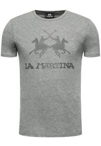 La Martina T-Shirt CCMR01 JS206 Szary Regular Fit. Kolor: szary. Materiał: bawełna #5