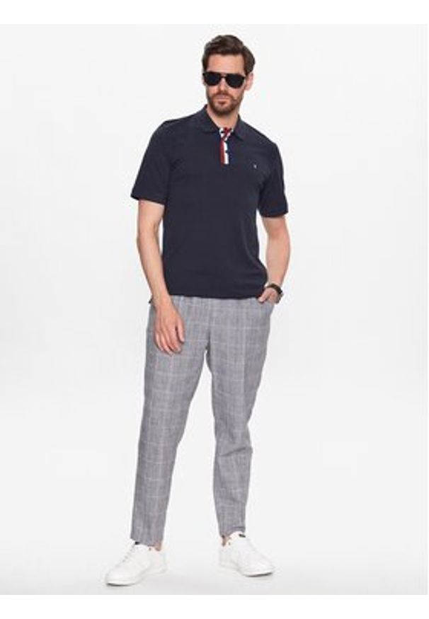 Jack & Jones - Jack&Jones Polo Drake 12229481 Granatowy Regular Fit. Typ kołnierza: polo. Kolor: niebieski. Materiał: bawełna