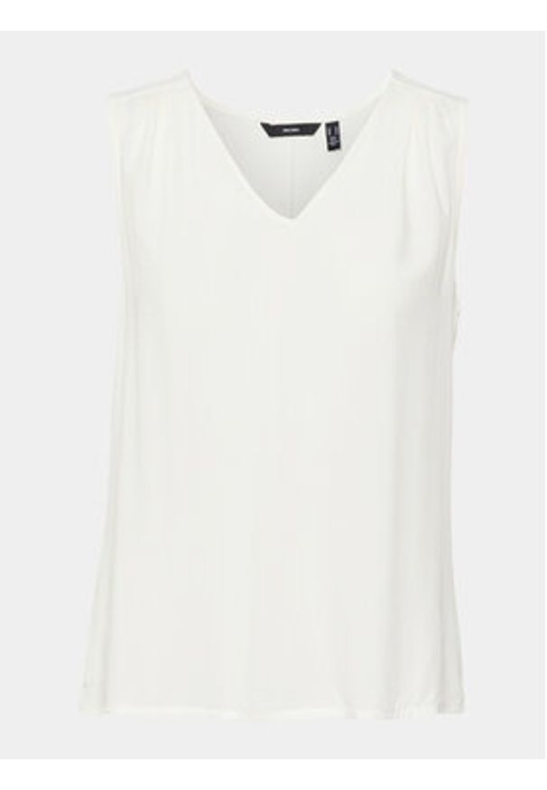 Vero Moda Bluzka Brit 10286648 Biały Loose Fit. Kolor: biały. Materiał: wiskoza