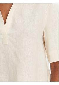 Marella Bluzka Nave 2515111032 Écru Regular Fit. Materiał: len
